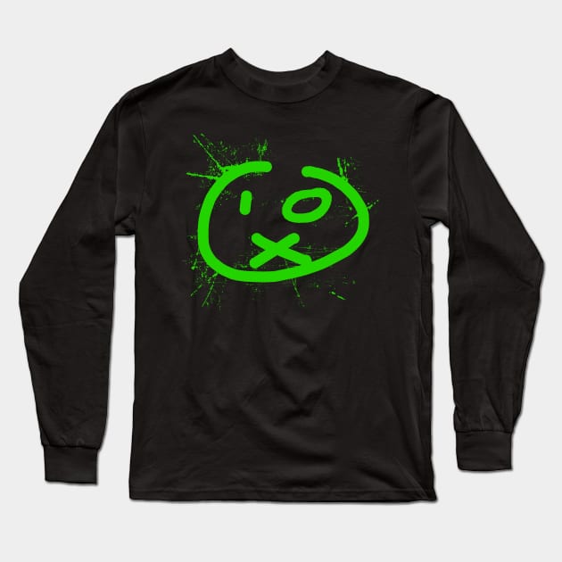SMILEY  -  acid house green fluo 90s collector Long Sleeve T-Shirt by BACK TO THE 90´S